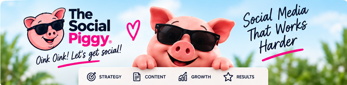 Social Piggy branded social media campaign artwork